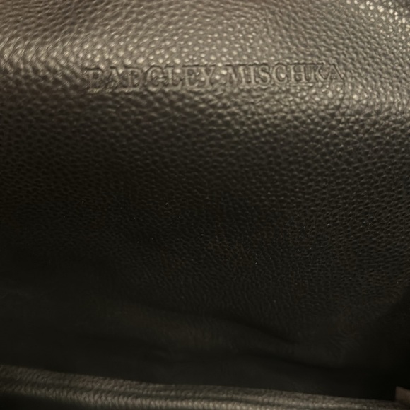 Badgley Mischka Black Decorative Chain Large Tote black gold tone NWT - Picture 9 of 11